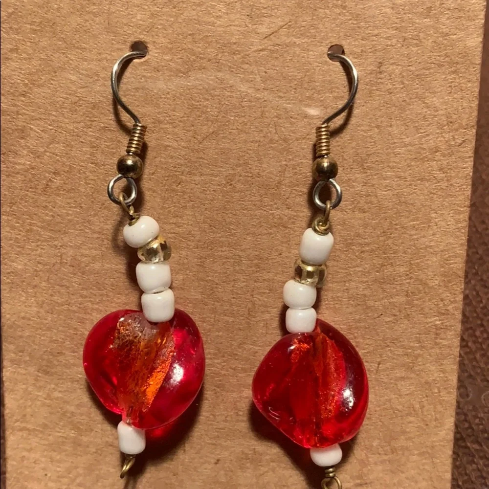 Murano glass beads dangle earrings - Picture 5 of 5